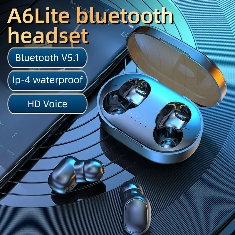 Fone de ouvido A6 Lite Bluetooth